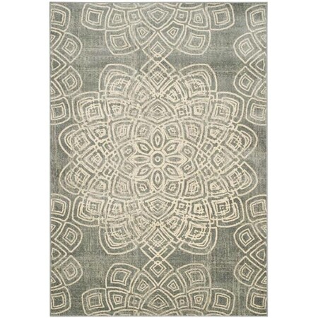 Safavieh 6 ft. 7 in. x 9 ft. 2 in. Rectangle Constellation Vintage Pwr Loomed Rug, Light Grey & Multi Color CNV751-2770-6